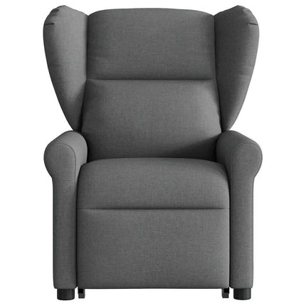 Poltrona Alzapersona Reclinabile Grigio Scuro in Tessuto