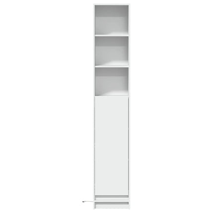 Credenza con LED Bianca 36x32,5x200 cm in Legno Multistrato