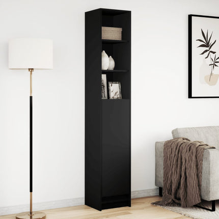 Credenza con LED Nera 36x32,5x200 cm in Legno Multistrato
