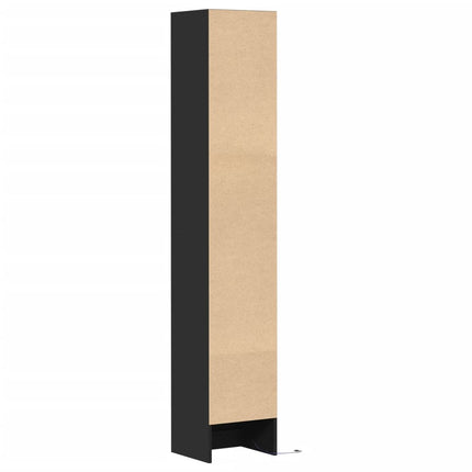 Credenza con LED Nera 36x32,5x200 cm in Legno Multistrato
