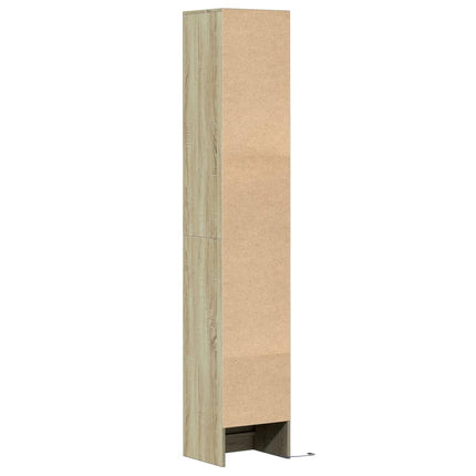 Credenza con LED Rovere Sonoma 36x32,5x200 cm Legno Multistrato