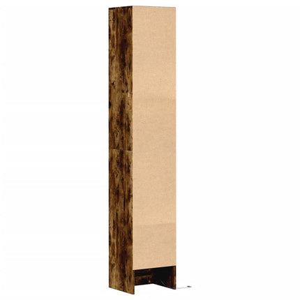 Credenza con LED Rovere Fumo 36x32,5x200cm in Legno Multistrato
