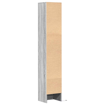 Credenza con LED Grigio Sonoma 36x32,5x200 cm Legno Multistrato