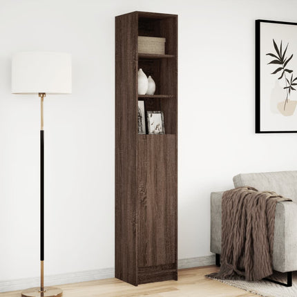 Credenza con LED Rovere Marrone 36x32,5x200cm Legno Multistrato