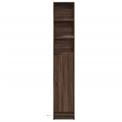 Credenza con LED Rovere Marrone 36x32,5x200cm Legno Multistrato