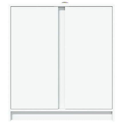 Credenza con LED Bianca 77x34x85 cm in Legno Multistrato