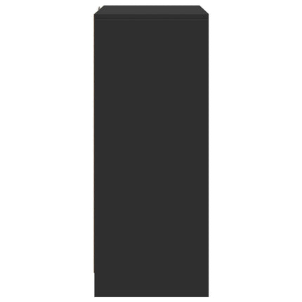 Credenza con LED Nera 77x34x85 cm in Legno Multistrato