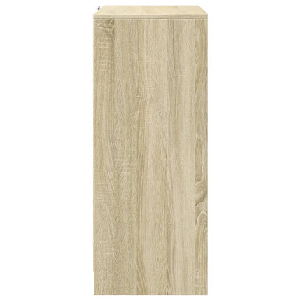 Credenza con LED Rovere Sonoma 77x34x85 cm in Legno Multistrato