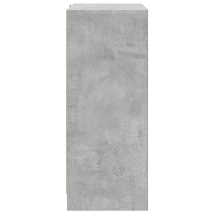 Credenza con LED Grigio Cemento 77x34x85 cm Legno Multistrato