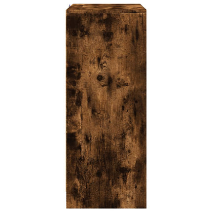 Credenza con LED Rovere Fumo 77x34x85 cm in Legno Multistrato