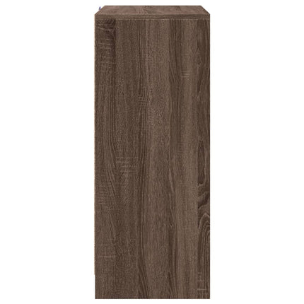 Credenza con LED Rovere Marrone 77x34x85 cm Legno Multistrato