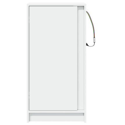 Credenza con LED Bianca 42,5x34x85 cm in Legno Multistrato
