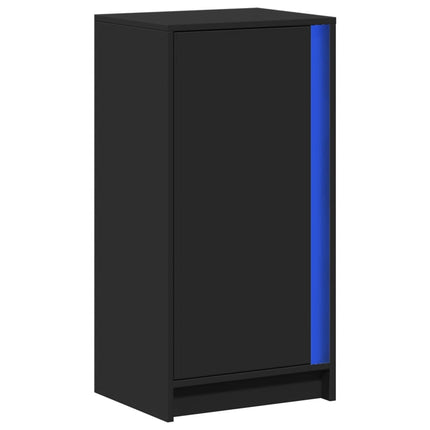 Credenza con LED Nera 42,5x34x85 cm in Legno Multistrato