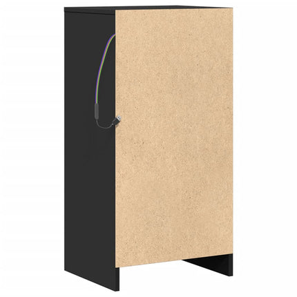 Credenza con LED Nera 42,5x34x85 cm in Legno Multistrato