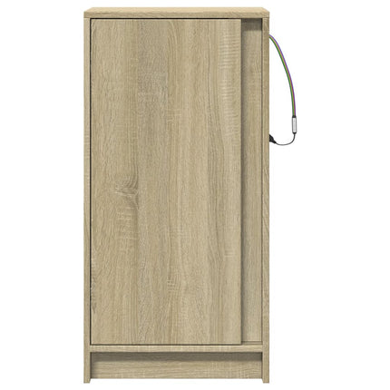Credenza con LED Rovere Sonoma 42,5x34x85 cm Legno Multistrato