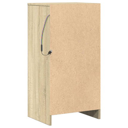 Credenza con LED Rovere Sonoma 42,5x34x85 cm Legno Multistrato