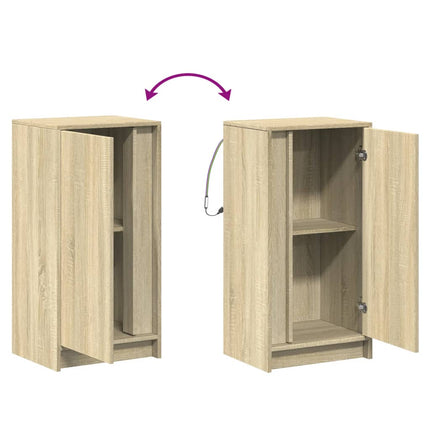 Credenza con LED Rovere Sonoma 42,5x34x85 cm Legno Multistrato