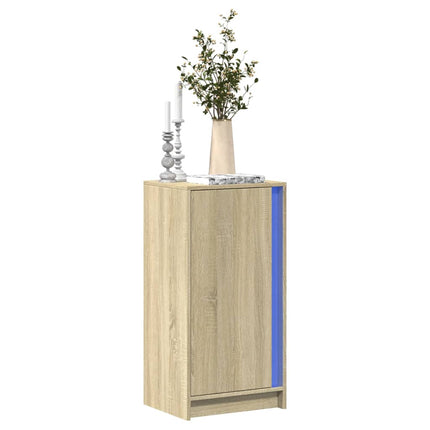 Credenza con LED Rovere Sonoma 42,5x34x85 cm Legno Multistrato