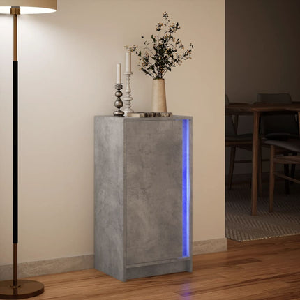 Credenza con LED Grigio Cemento 42,5x34x85 cm Legno Multistrato