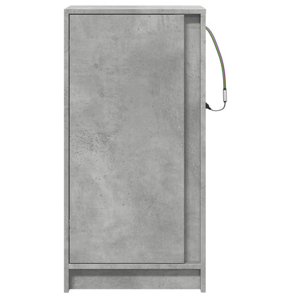 Credenza con LED Grigio Cemento 42,5x34x85 cm Legno Multistrato