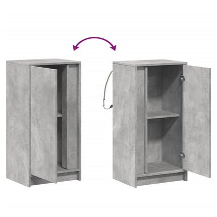 Credenza con LED Grigio Cemento 42,5x34x85 cm Legno Multistrato