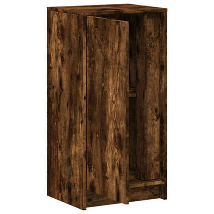 Credenza con LED Rovere Fumo 42,5x34x85 cm in Legno Multistrato
