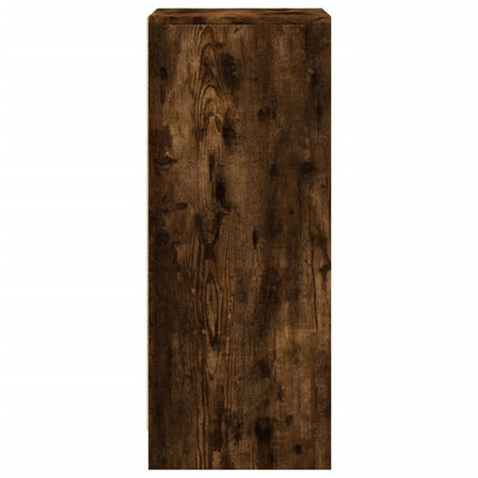 Credenza con LED Rovere Fumo 42,5x34x85 cm in Legno Multistrato