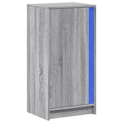 Credenza con LED Grigio Sonoma 42,5x34x85 cm Legno Multistrato