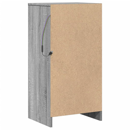 Credenza con LED Grigio Sonoma 42,5x34x85 cm Legno Multistrato