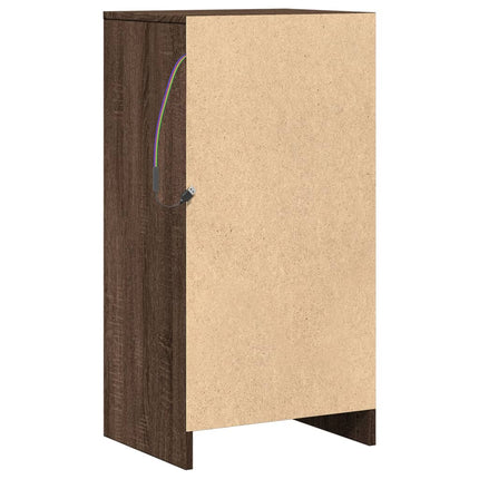Credenza con LED Rovere Marrone 42,5x34x85 cm Legno Multistrato
