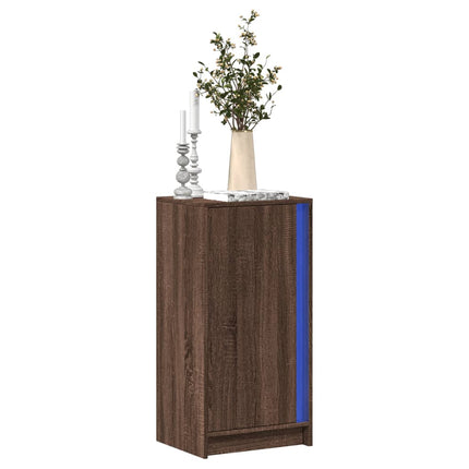 Credenza con LED Rovere Marrone 42,5x34x85 cm Legno Multistrato