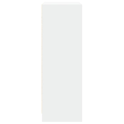 Credenza con LED Bianca 77x34x100 cm in Legno Multistrato