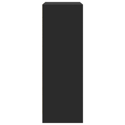 Credenza con LED Nera 77x34x100 cm in Legno Multistrato