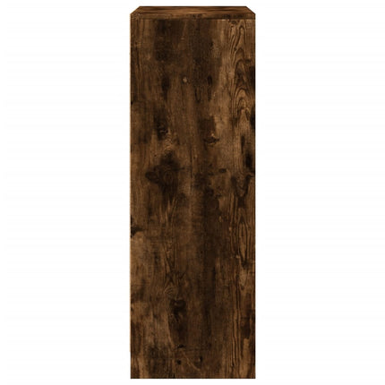 Credenza con LED Rovere Fumo 77x34x100 cm in Legno Multistrato
