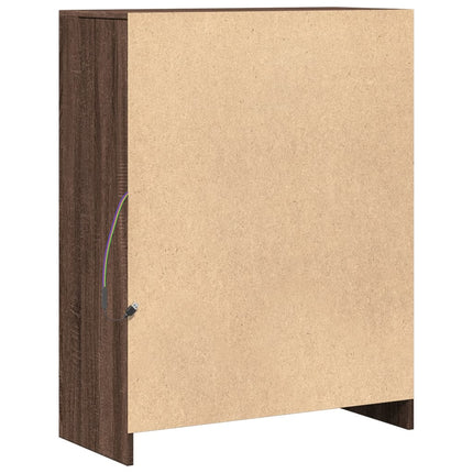 Credenza con LED Rovere Marrone 77x34x100 cm Legno Multistrato
