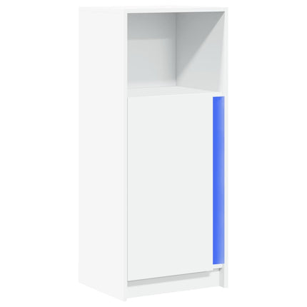 Credenza con LED Bianca 42,5x34x100 cm in Legno Multistrato