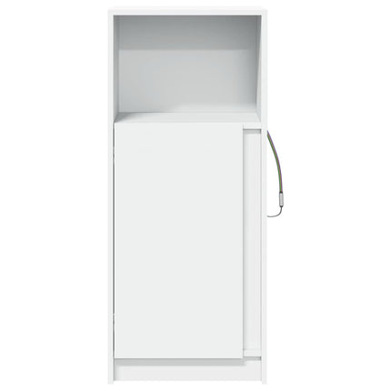 Credenza con LED Bianca 42,5x34x100 cm in Legno Multistrato