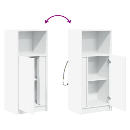 Credenza con LED Bianca 42,5x34x100 cm in Legno Multistrato
