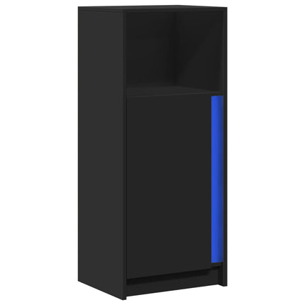 Credenza con LED Nera 42,5x34x100 cm in Legno Multistrato