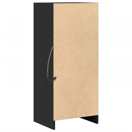 Credenza con LED Nera 42,5x34x100 cm in Legno Multistrato