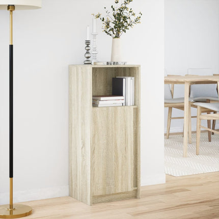 Credenza con LED Rovere Sonoma 42,5x34x100 cm Legno Multistrato
