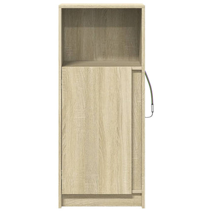 Credenza con LED Rovere Sonoma 42,5x34x100 cm Legno Multistrato