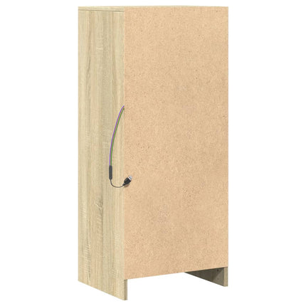 Credenza con LED Rovere Sonoma 42,5x34x100 cm Legno Multistrato