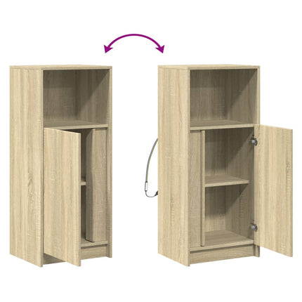 Credenza con LED Rovere Sonoma 42,5x34x100 cm Legno Multistrato