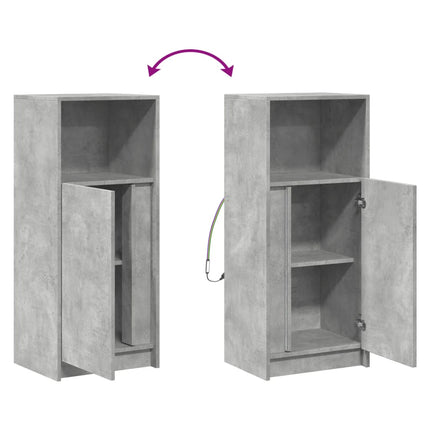 Credenza con LED Grigio Cemento 42,5x34x100cm Legno Multistrato