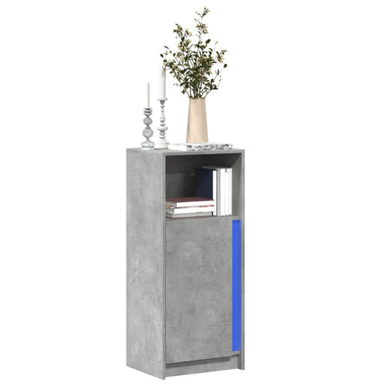 Credenza con LED Grigio Cemento 42,5x34x100cm Legno Multistrato