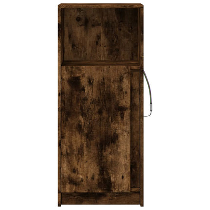 Credenza con LED Rovere Fumo 42,5x34x100cm in Legno Multistrato