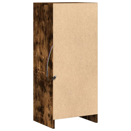 Credenza con LED Rovere Fumo 42,5x34x100cm in Legno Multistrato