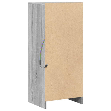 Credenza con LED Grigio Sonoma 42,5x34x100 cm Legno Multistrato
