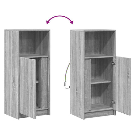 Credenza con LED Grigio Sonoma 42,5x34x100 cm Legno Multistrato